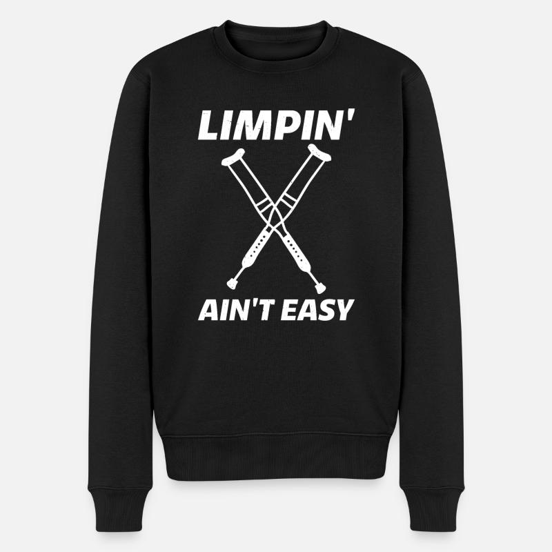 Limpin' Ain't Easy 12 - Männer Premium Bio Pullover - Schwarz