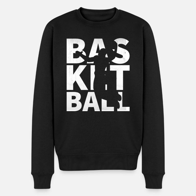 Basketball Ball Sport Graphique - Pull Premium bio Homme - noir