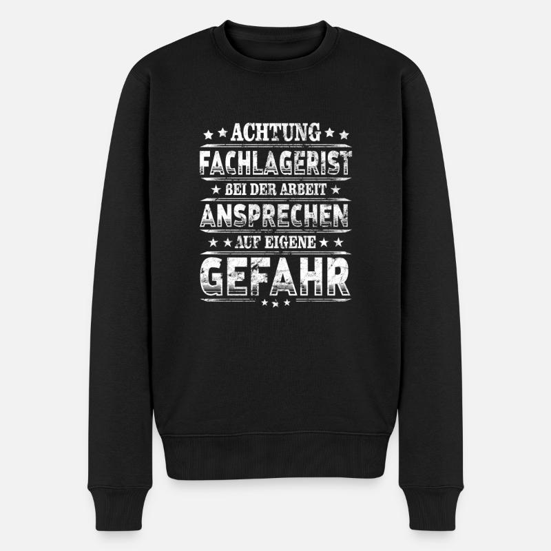 Fachlagerist - Männer Premium Bio Pullover - Schwarz