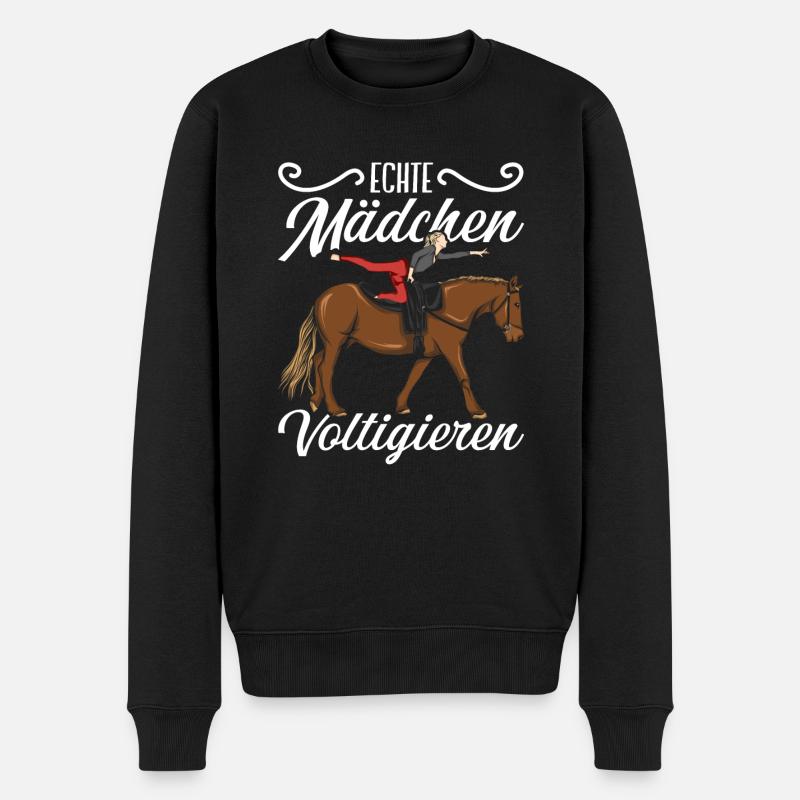 Voltigieren - Männer Premium Bio Pullover - Schwarz