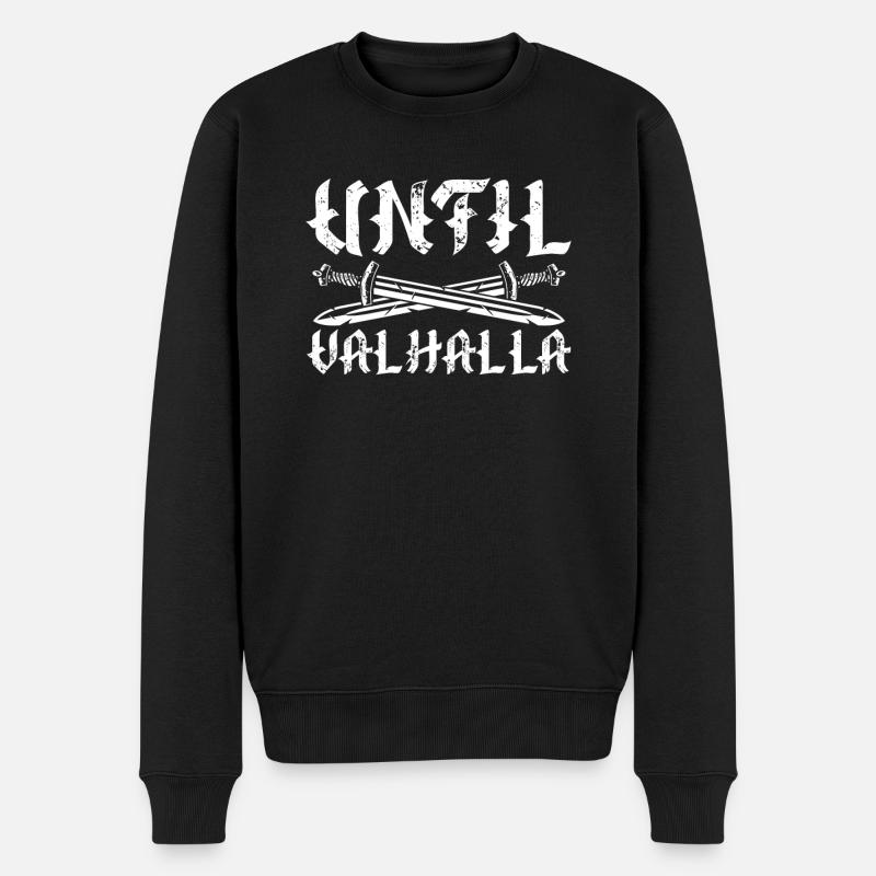 Vers l’épée Valhalla - Pull Premium bio Homme - noir