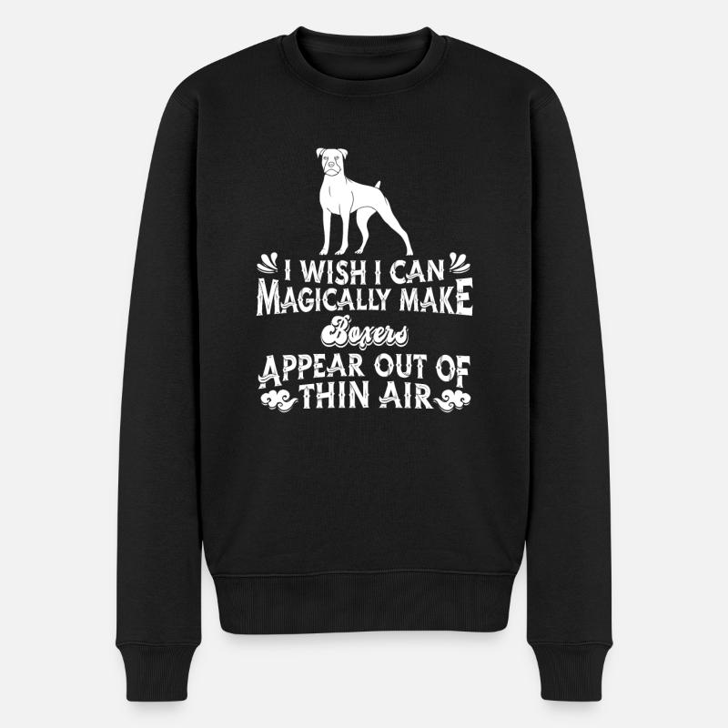 Boxer Hund - Männer Premium Bio Pullover - Schwarz