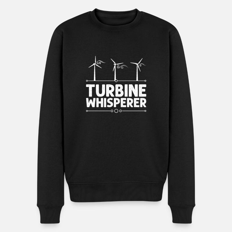 Turbine Whisperer, technicien d’éoliennes - Pull Premium bio Homme - noir