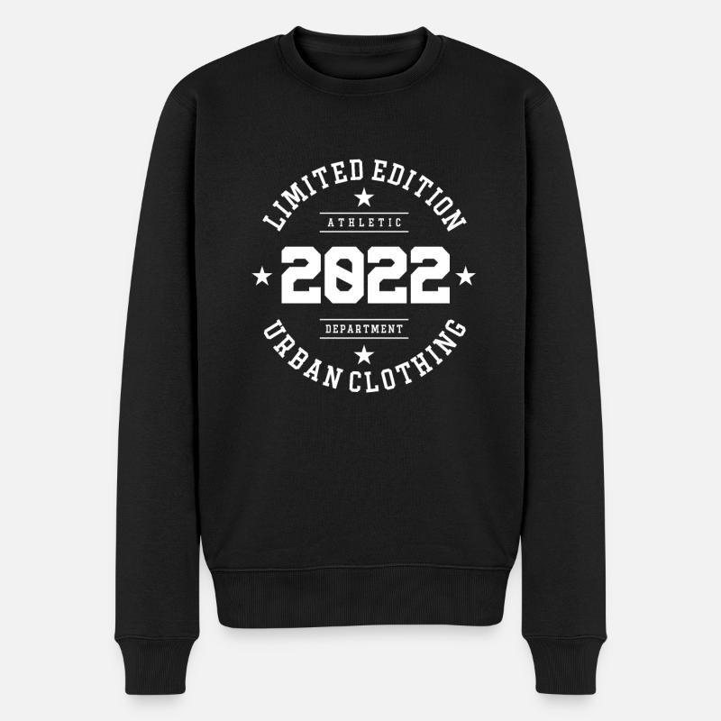 Vintage Geburtstag Geburtstag Retro 2022 Limited - Männer Premium Bio Pullover - Schwarz