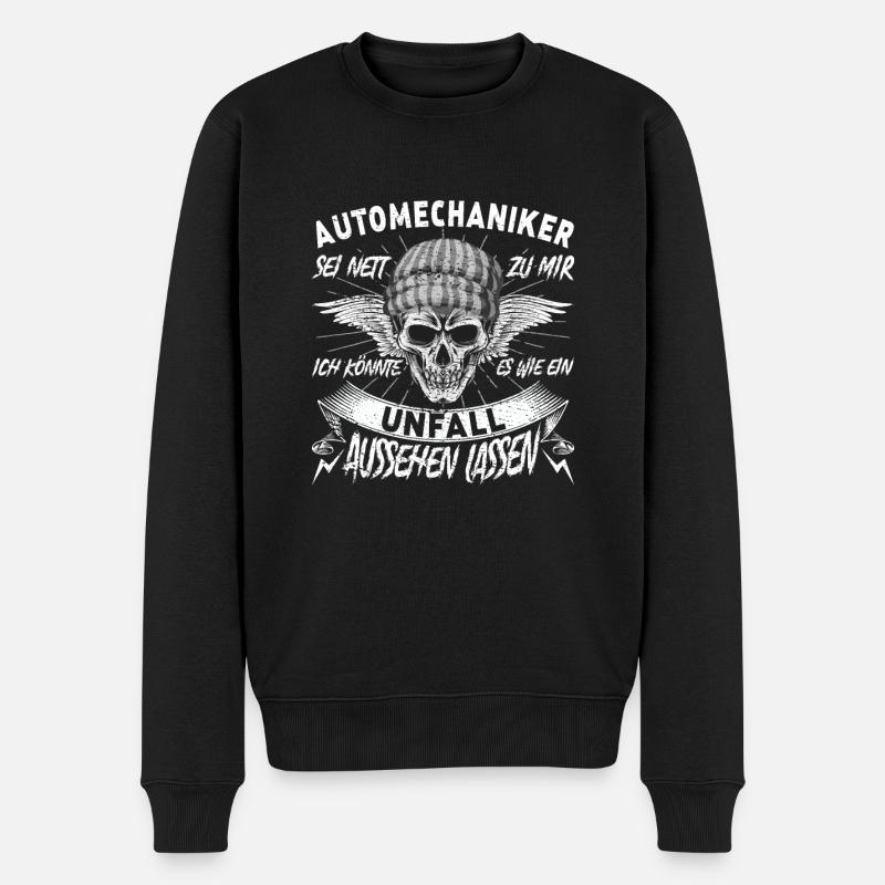 Automechaniker - Männer Premium Bio Pullover - Schwarz