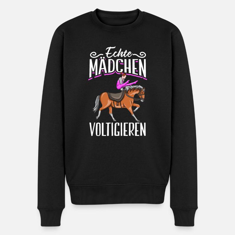 Voltigieren - Männer Premium Bio Pullover - Schwarz