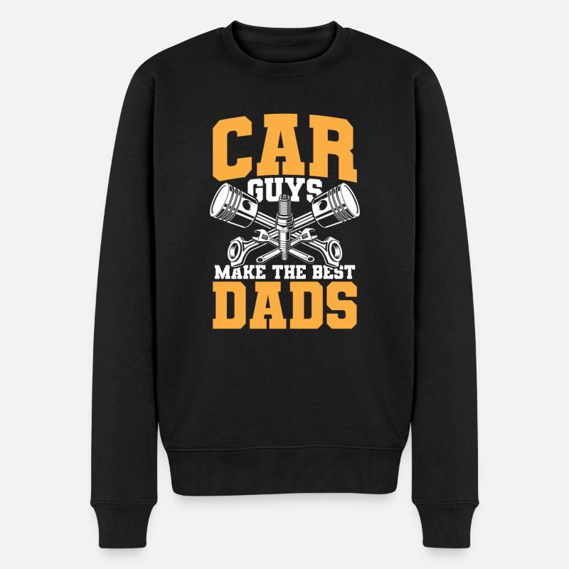 Beste Auto-Väter - Männer Premium Bio Pullover - Schwarz