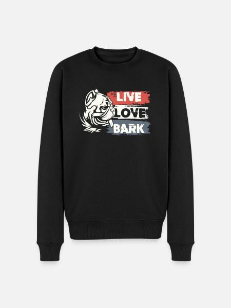 Lebe Liebe Belle - Männer Premium Bio Pullover - Schwarz