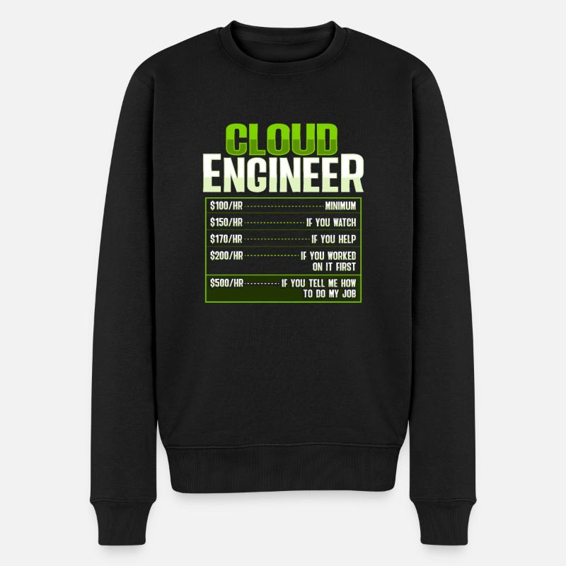 Sys-Admin und Entwickler Cloud-Devops-Ingenieur - Männer Premium Bio Pullover - Schwarz