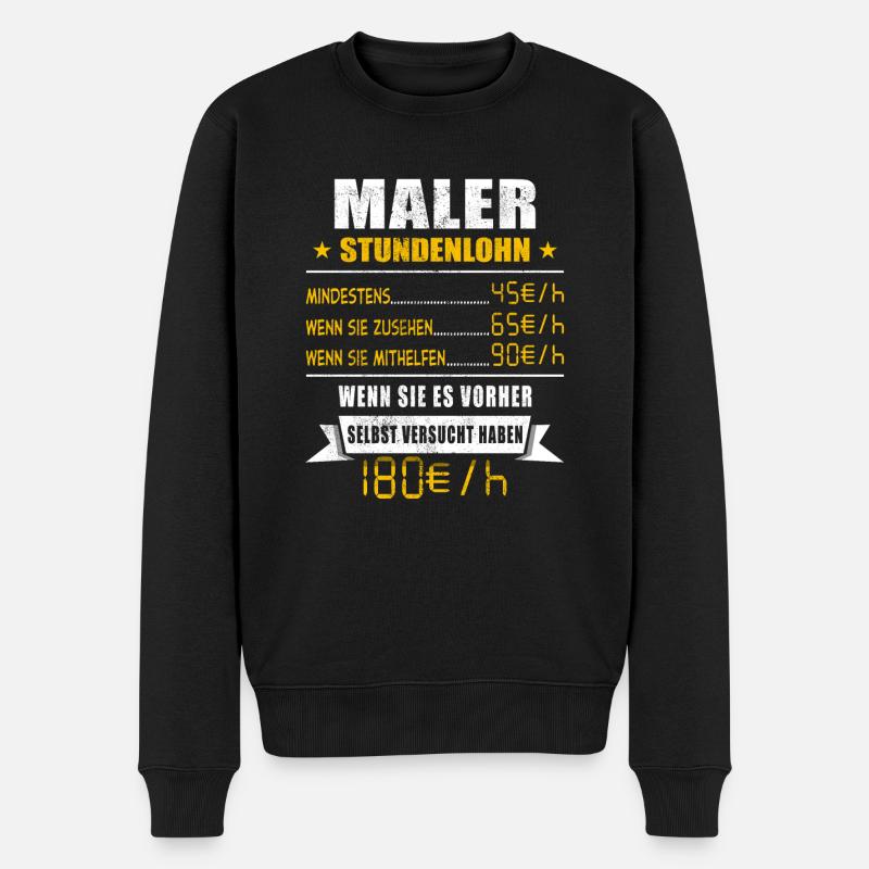 Maler - Männer Premium Bio Pullover - Schwarz