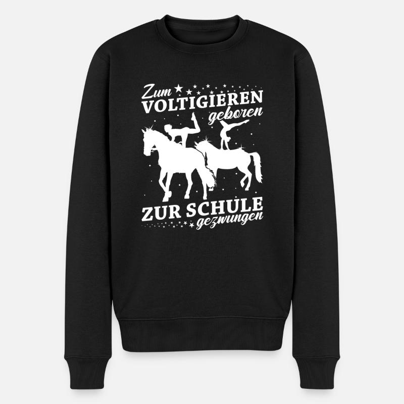 Voltigieren - Männer Premium Bio Pullover - Schwarz