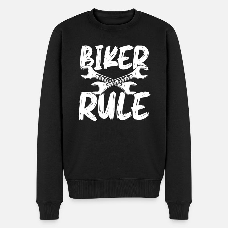 Règle du motard - Pull Premium bio Homme - noir