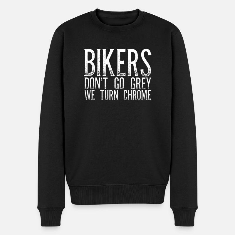 Bikers don't turn grey - Men's Premium Organic Jumper - black