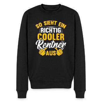 So sieht ein cooler Rentner aus Rente - Männer Premium Bio Pullover - Schwarz - Vorne - Nico (187cm)