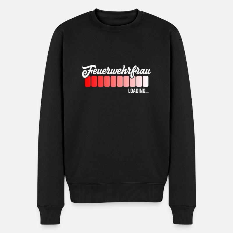 Feuerwehr - Männer Premium Bio Pullover - Schwarz