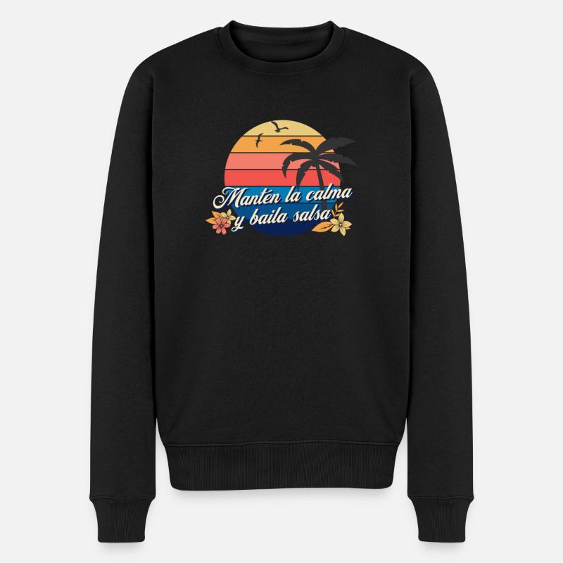 Baila Salsa Cubana Tanze Salsa - Männer Premium Bio Pullover - Schwarz