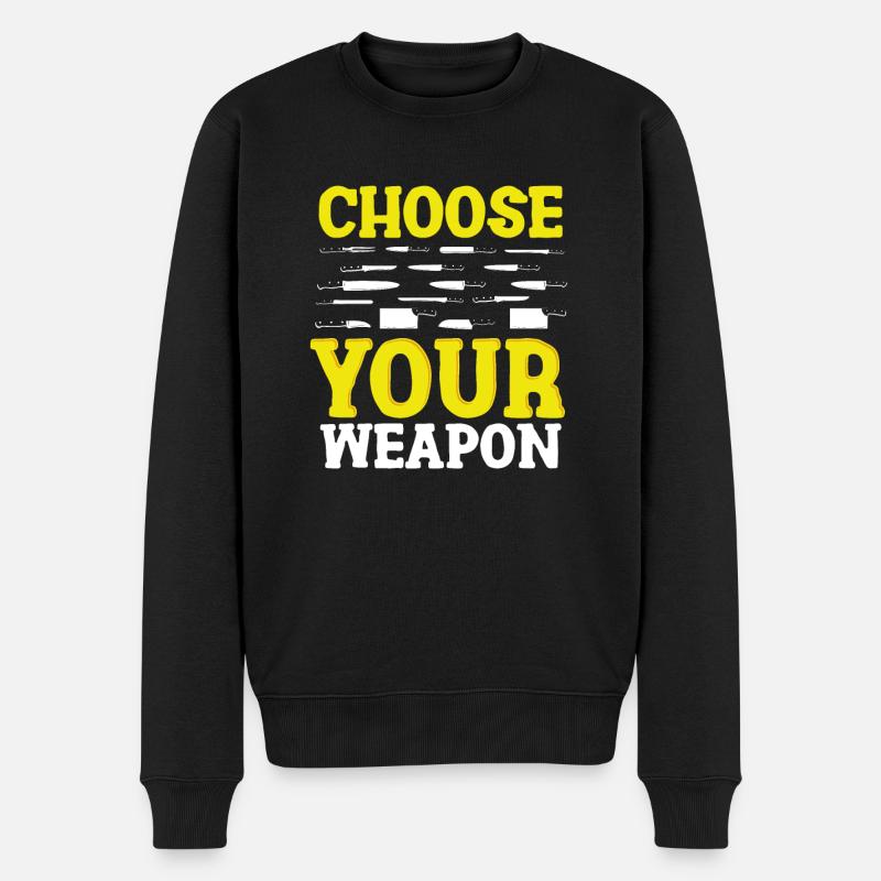 Choisissez votre arme à couteau - Pull Premium bio Homme - noir