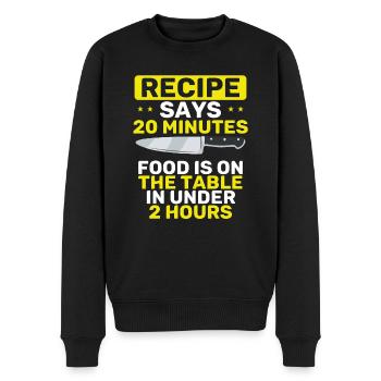 Recipe says wrong - Men's Premium Organic Jumper - black - Front - Nico (187cm)