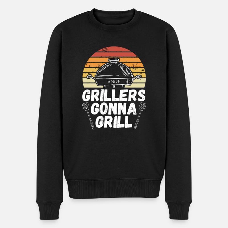 Les grilleurs vont griller - Pull Premium bio Homme - noir