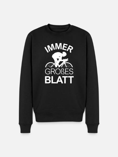 Immer großes Blatt - Männer Premium Bio Pullover - Schwarz