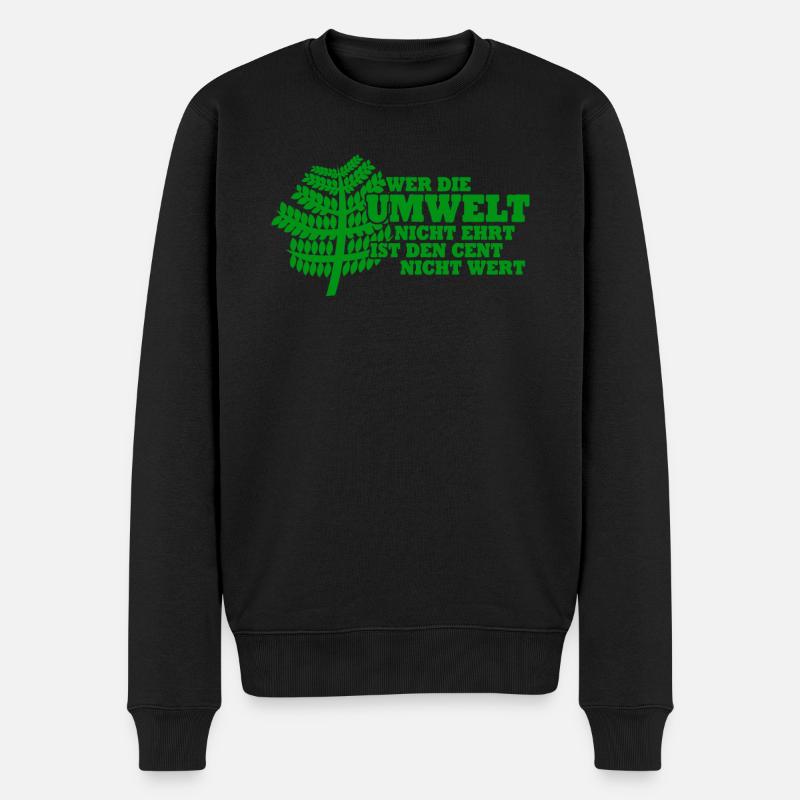 Klimaschutz Umweltschutz Klimawandel - Männer Premium Bio Pullover - Schwarz