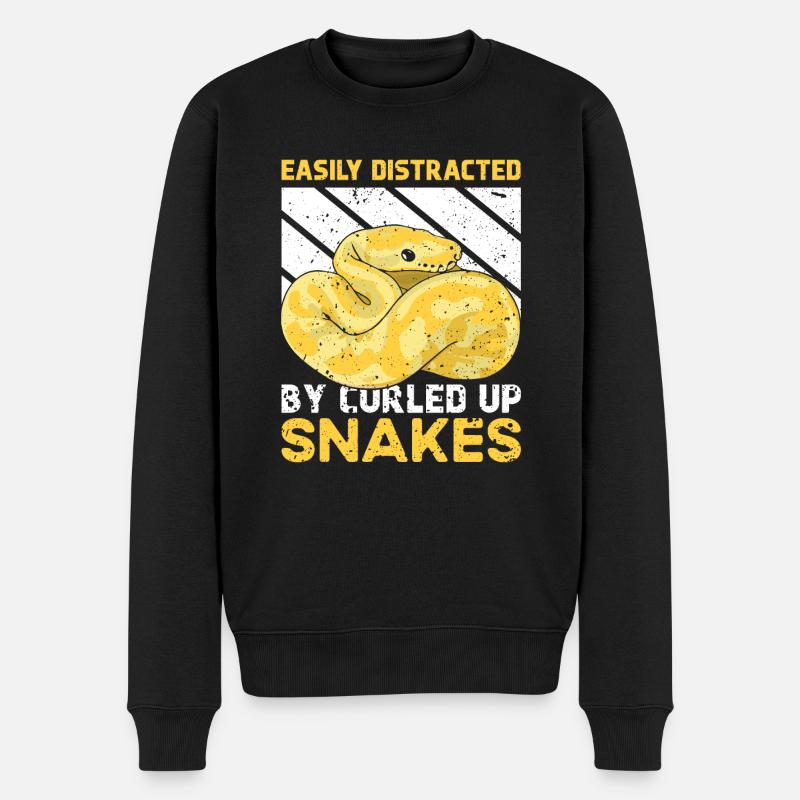 Banana Ball Python Saying - Men's Premium Organic Jumper - black