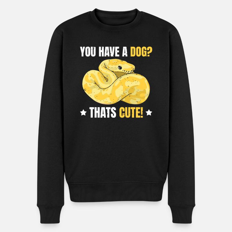 Banana Ball Python Du Hast Einen Hund? Das Ist Süß - Männer Premium Bio Pullover - Schwarz