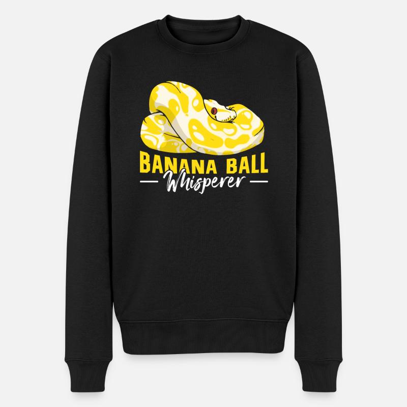 Banana Ball Python Whisperer - Men's Premium Organic Jumper - black