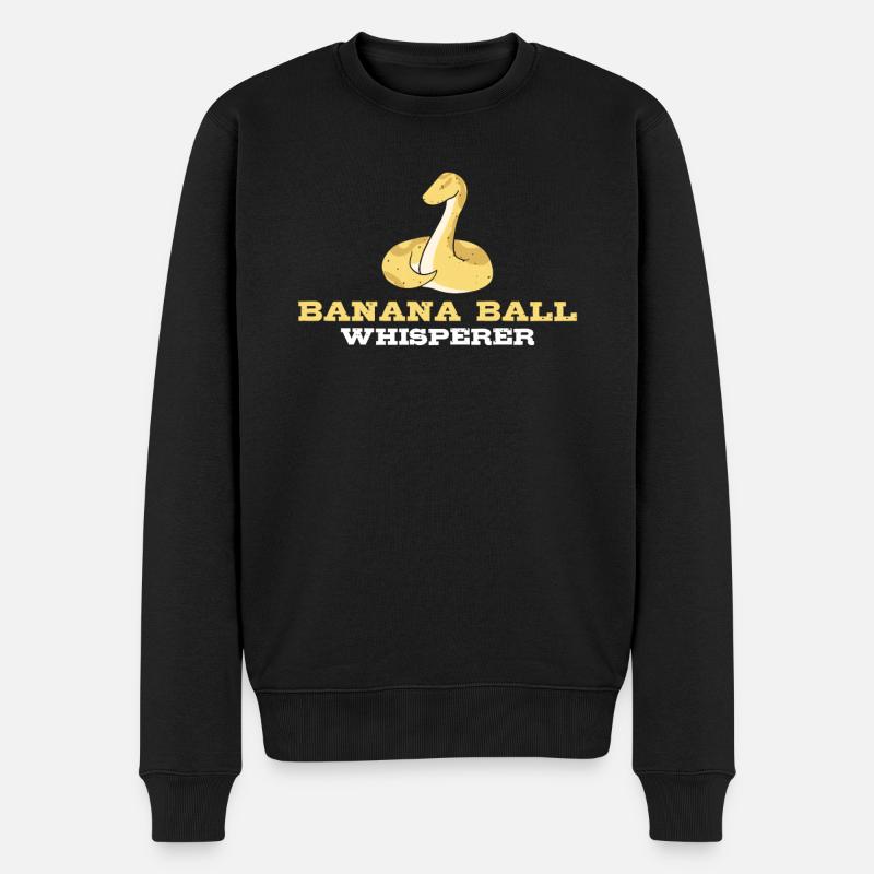 Banana Ball Python Whisperer - Men's Premium Organic Jumper - black