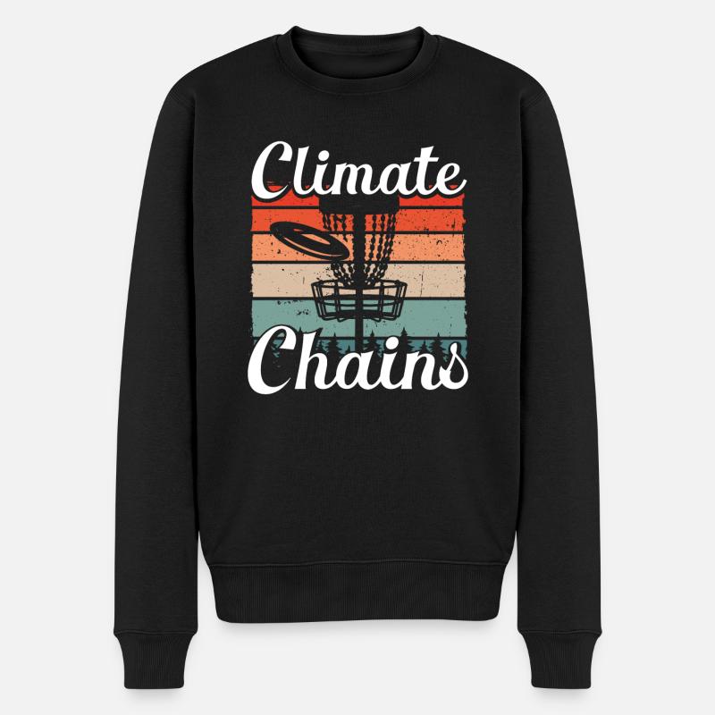 Chaînes climatiques Rétro - Pull Premium bio Homme - noir