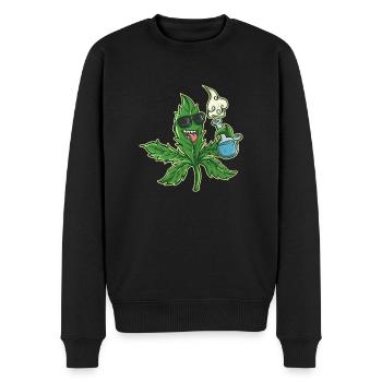 Cannabis - Pull Premium bio Homme - noir - Devant - Nico (187cm)