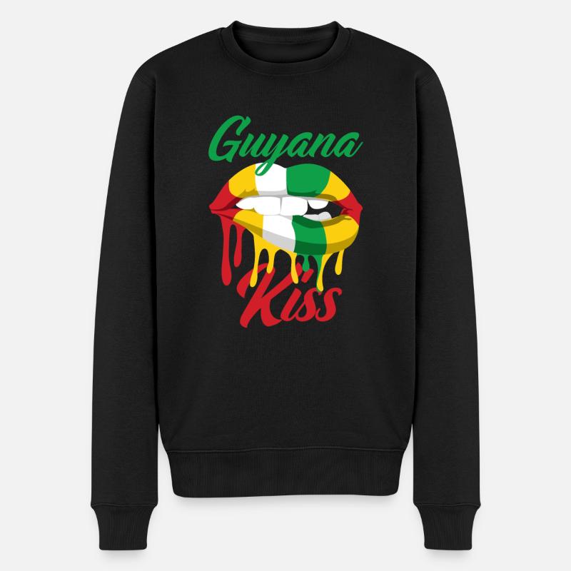 Guyana Guyana Baiser Drôle Cadeau Guyanais - Pull Premium bio Homme - noir