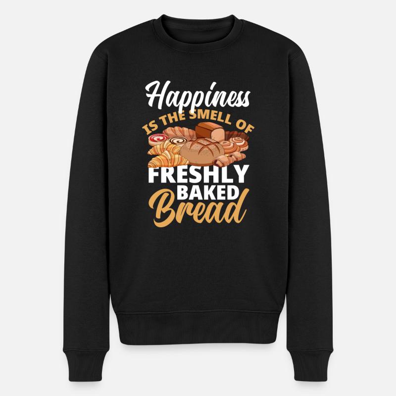 Lustiges Hobby Bäcker Geschenk - Männer Premium Bio Pullover - Schwarz