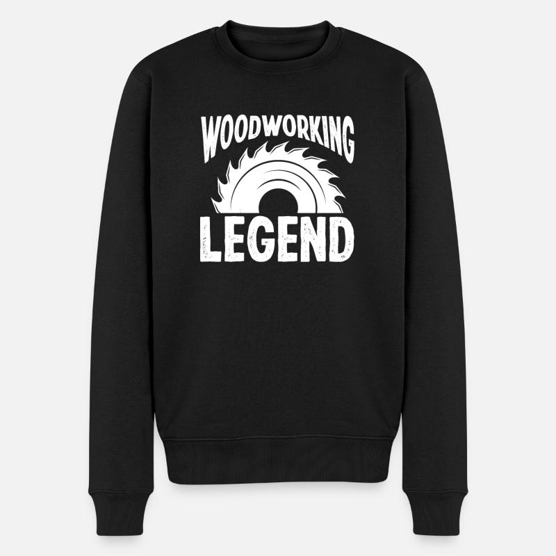 Légende du travail du bois - Pull Premium bio Homme - noir