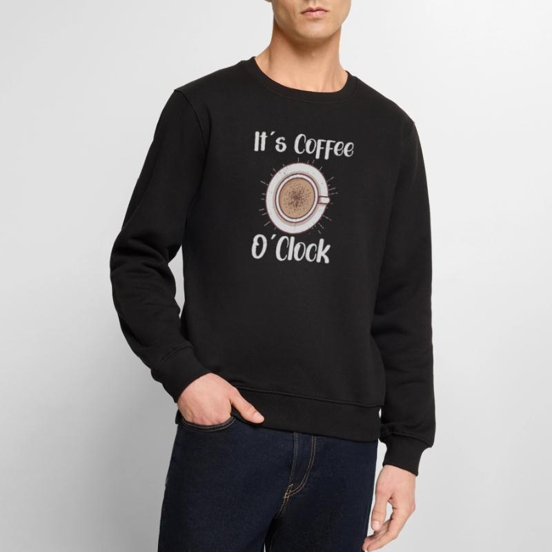 Coffee Lover Caffeine Molecule Java Latte Espresso Men's Premium Organic Jumper