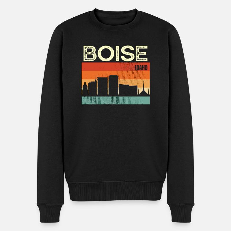 Boise Idaho - Pull Premium bio Homme - noir