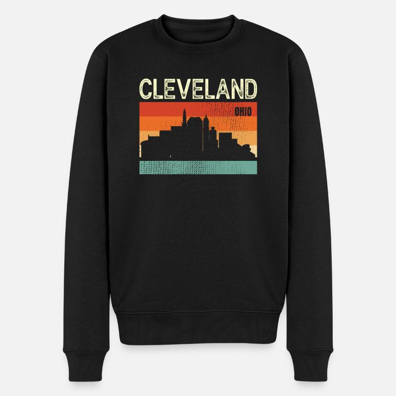 Cleveland Ohio - Männer Premium Bio Pullover - Schwarz