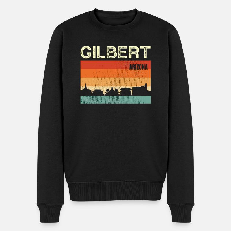 Gilbert Arizona - Männer Premium Bio Pullover - Schwarz