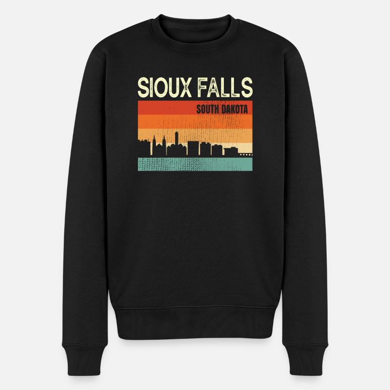 Sioux Falls Süd dakota - Männer Premium Bio Pullover - Schwarz