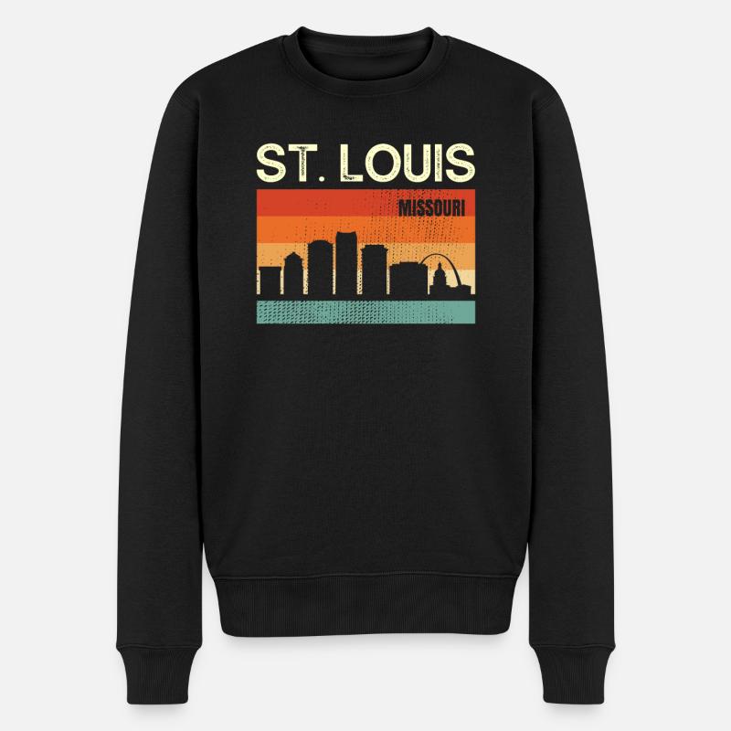 St. Louis Missouri - Männer Premium Bio Pullover - Schwarz