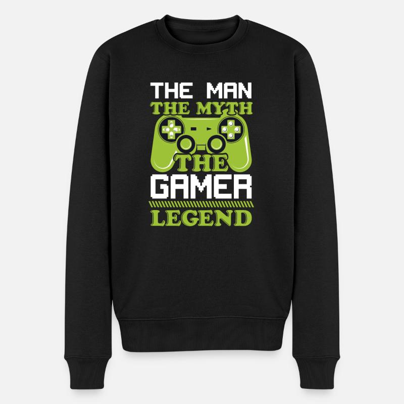 Man Myth Gamer - Pull Premium bio Homme - noir