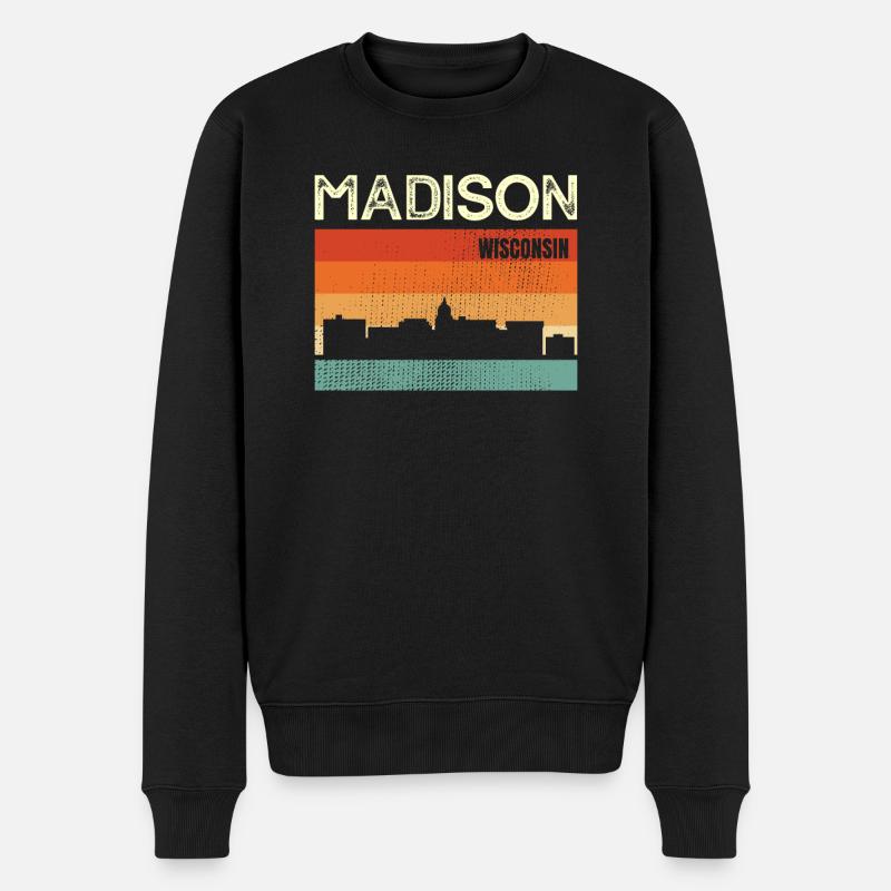 Madison Wisconsin - Pull Premium bio Homme - noir