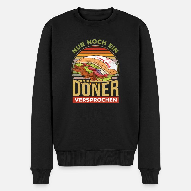 Nur noch einen Döner Kebab Drehspieß - Männer Premium Bio Pullover - Schwarz