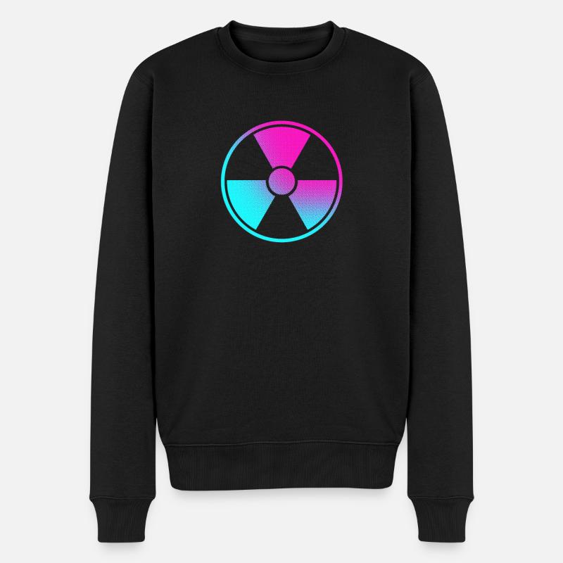 Lustiges Design Radioaktiv - Männer Premium Bio Pullover - Schwarz
