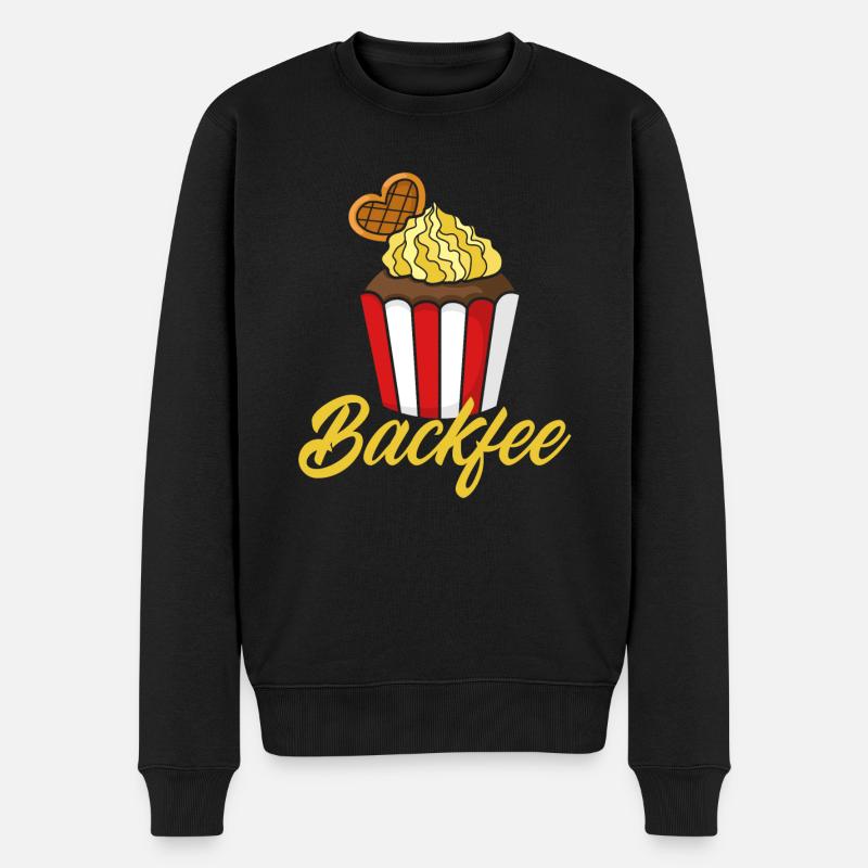 Backfee Lustiges Backen Bäckerin Bäcker Geschenk - Männer Premium Bio Pullover - Schwarz