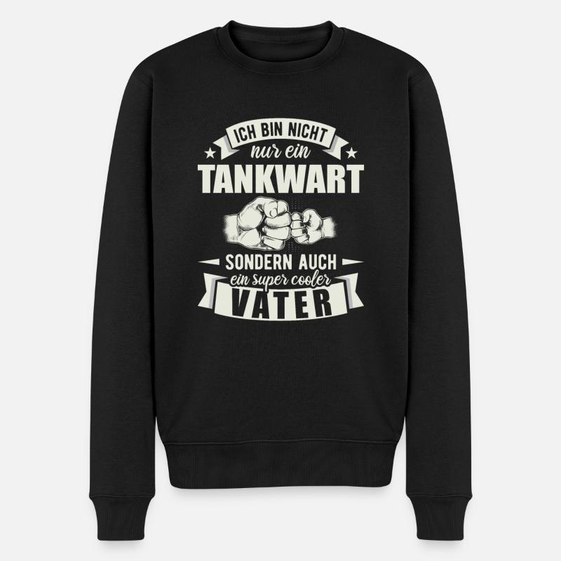 Tankwart - Männer Premium Bio Pullover - Schwarz