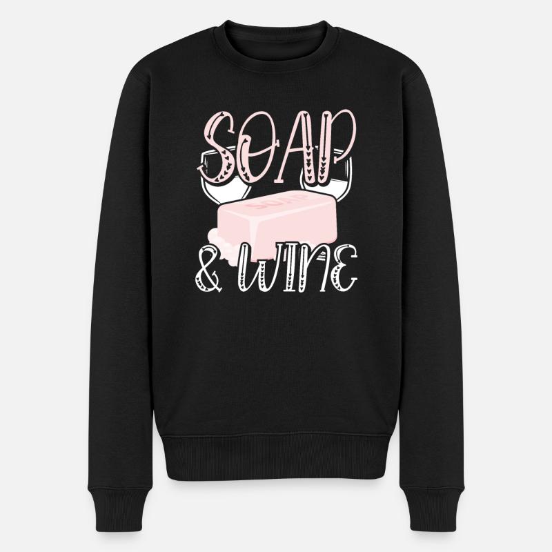 Savon et vin - Pull Premium bio Homme - noir