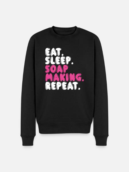Eating Sleep Making Soap - Men's Premium Organic Jumper - black