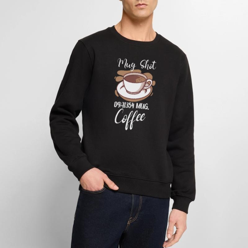 Coffee Lover Caffeine Molecule Java Latte Espresso Men's Premium Organic Jumper