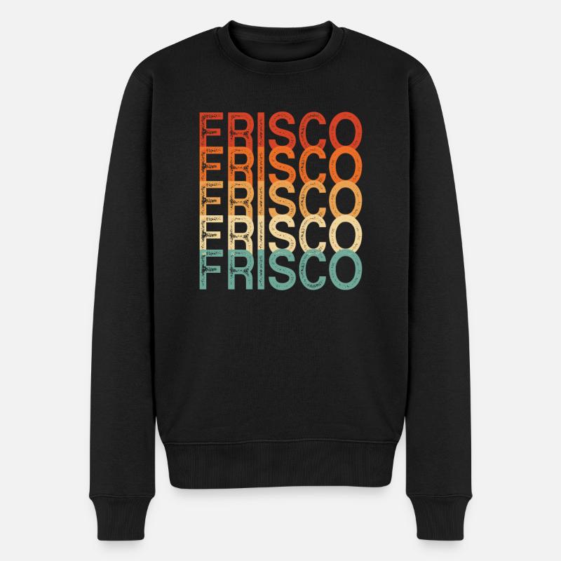 Frisco Texas - Männer Premium Bio Pullover - Schwarz